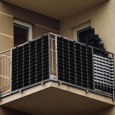 Dışarıdaki Hafif Balkon Güneş Paneli 200W Güneş Enerjisi Depolama Sistemleri İçin